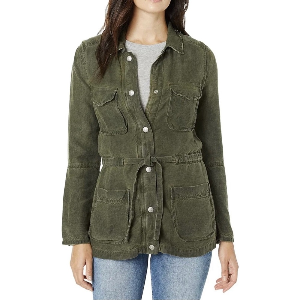 AG Adriano Goldschmied NWT Women's Jacket Green Cargo Tencel Utility Coat Size M